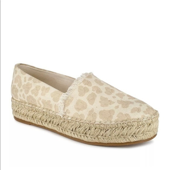 Splendid Shoes - Splendid Cream Cheetah Laney Espadrille Loafers